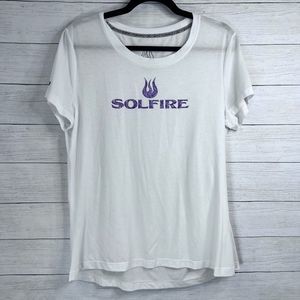 Solfire Womens Logo Graphic Moisture Wicking Tee Bocage Clay Court Invitational
